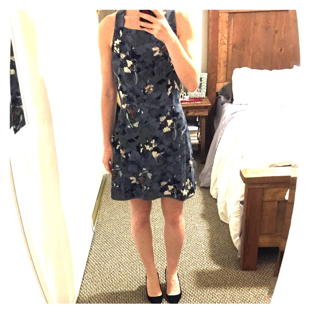 Aritzia Wilfred Blue Floral Dress